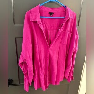 Torrid Fuchsia Button-Down Shirt